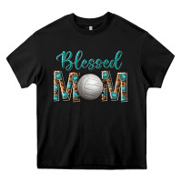 Black western blessed mom with volleyball Heavy Core Tee - texasbilliewilder
