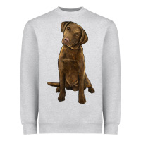Heather Grey chesapeake bay retriever Heavyweight Sweatshirt - LillyAllenDesigns