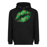 Black St. Patricks Day Green Lips Heavyweight Hoodie - Bettercallsaul