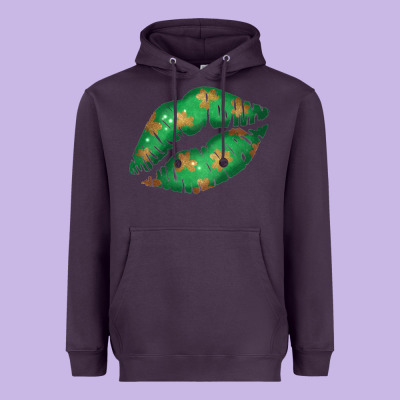 St. Patricks Day Green Lips Heavyweight Hoodie Designed By Bettercallsaul