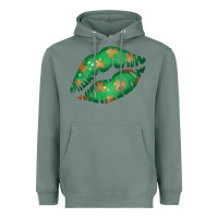Sage St. Patricks Day Green Lips Heavyweight Hoodie - Bettercallsaul