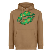 Toasted Coconut St. Patricks Day Green Lips Heavyweight Hoodie - Bettercallsaul