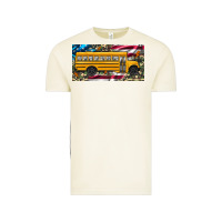 Vintage Arctic school bus camouflage american flag license plate Vintage Tee - Artiststas