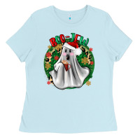 Baby Blue ghost dead inside but it’s christmas boojee Ladies Tee - Zillion Design Studio