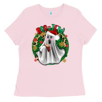 Bubblegum Pink ghost dead inside but it’s christmas boojee Ladies Tee - Zillion Design Studio