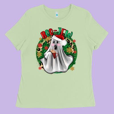 Ghost Dead Inside But It’s Christmas Boojee Ladies Tee Designed By Zillion Design Studio