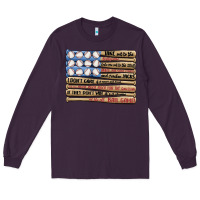Plum baseball ballgame Long Sleeve Tee - MaliasSmallBusiness