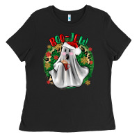 Black ghost dead inside but it’s christmas boojee Ladies Tee - Zillion Design Studio