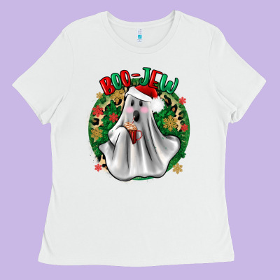 Ghost Dead Inside But It’s Christmas Boojee Ladies Tee Designed By Zillion Design Studio