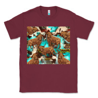 Burgundy astec cowhide highlands cow Classic Tee - BarkalooDesign