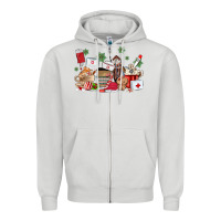 Dove Grey nurse coffee cups Zipper Hoodie - MaliasSmallBusiness