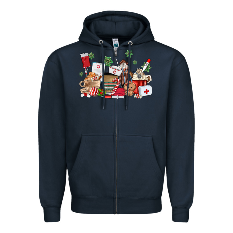 Nurse Coffee Cups Zipper Hoodie by MaliasSmallBusiness | Teevron