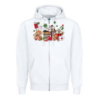 White nurse coffee cups Zipper Hoodie - MaliasSmallBusiness