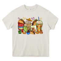Cream tacos coffee cups Heavy Core Tee - Zillion Design Studio