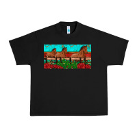 Black horses roses ann cactuses license plate Urban Heavy Tee - Artiststas