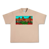 Horses Roses Ann Cactuses License Plate Urban Heavy Tee | Teevron
