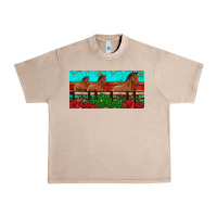 French Oak horses roses ann cactuses license plate Urban Heavy Tee - Artiststas
