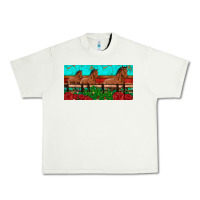 Pistachio horses roses ann cactuses license plate Urban Heavy Tee - Artiststas