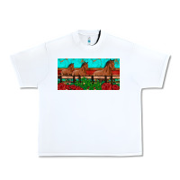 White horses roses ann cactuses license plate Urban Heavy Tee - Artiststas