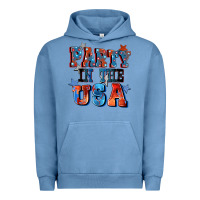 Pigment Pebble Blue Party in the usa 4th of july Urban Hoodie - CowGirlArtShop