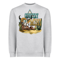Heather Grey country mini Heavyweight Sweatshirt - NancyCooperArtShop