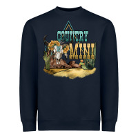 Navy country mini Heavyweight Sweatshirt - NancyCooperArtShop