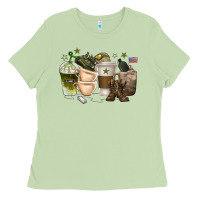 Matcha coffee cups army Ladies Tee - texasbilliewilder