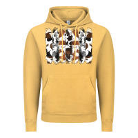Vintage Mustard cowhide brushstrokes Vintage Hoodie - RanaPortraitStore