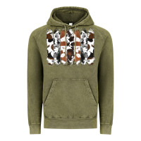 Vintage Olive cowhide brushstrokes Vintage Hoodie - RanaPortraitStore