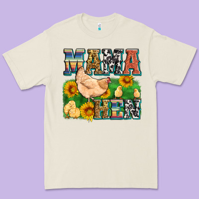 Mama Hen Premium Tee Designed By Zillion Design Studio