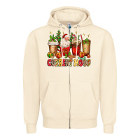 Sandshell Christmas Santa coffee cups current mood Zipper Hoodie - MaliasSmallBusiness