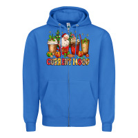 True Royal Christmas Santa coffee cups current mood Zipper Hoodie - MaliasSmallBusiness