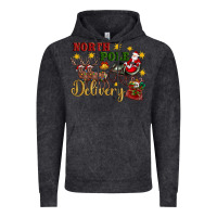 Vintage Black North Pole Delivery Santa Sleigh Vintage Hoodie - Artiststas