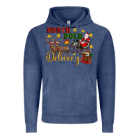Vintage Denim North Pole Delivery Santa Sleigh Vintage Hoodie - Artiststas