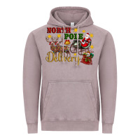 Vintage Zinc North Pole Delivery Santa Sleigh Vintage Hoodie - Artiststas