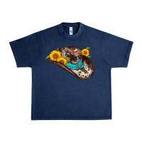 Navy cowboy hat Urban Heavy Tee - AdoDesignShop