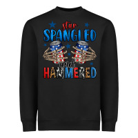 Black star spangled and hammered skeleton hand Heavyweight Sweatshirt - Jasminsmagicworld