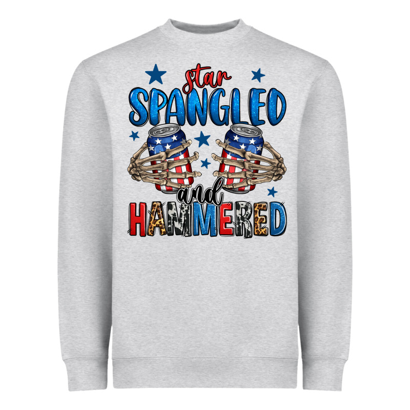 Star Spangled And Hammered Skeleton Hand Heavyweight Sweatshirt by Jasminsmagicworld | Teevron