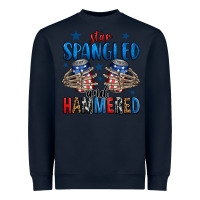 Navy star spangled and hammered skeleton hand Heavyweight Sweatshirt - Jasminsmagicworld