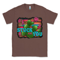 Chestnut stuck on you heart cactus serape leopard background Classic Tee - Jasminsmagicworld