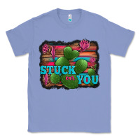 Colony Blue stuck on you heart cactus serape leopard background Classic Tee - Jasminsmagicworld