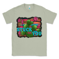 Matcha stuck on you heart cactus serape leopard background Classic Tee - Jasminsmagicworld
