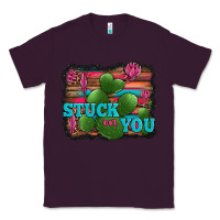 Plum stuck on you heart cactus serape leopard background Classic Tee - Jasminsmagicworld