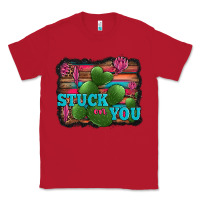 Red stuck on you heart cactus serape leopard background Classic Tee - Jasminsmagicworld