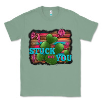 Sage stuck on you heart cactus serape leopard background Classic Tee - Jasminsmagicworld