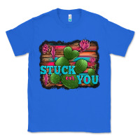 True Royal stuck on you heart cactus serape leopard background Classic Tee - Jasminsmagicworld