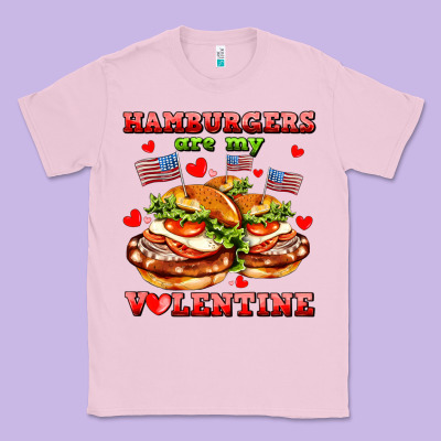 Hamburger Are My Valentine Classic Tee Designed By Adodesignshop