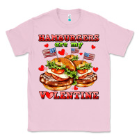 Bubblegum Pink hamburger are my valentine Classic Tee - AdoDesignShop