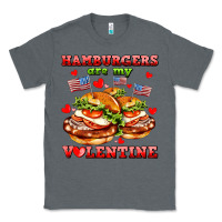 Charcoal Heather hamburger are my valentine Classic Tee - AdoDesignShop