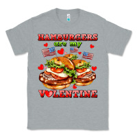 Heather Grey hamburger are my valentine Classic Tee - AdoDesignShop